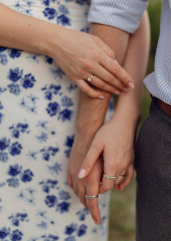 Engagement ring detail in Ischia